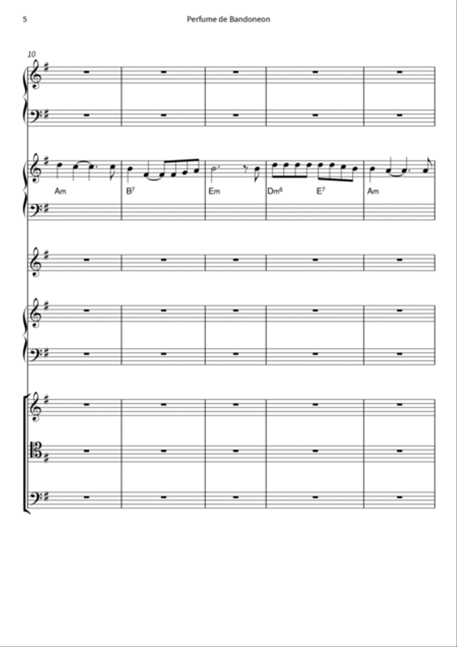 Perfume de Bandoneon Cello scores gallery preview page 6