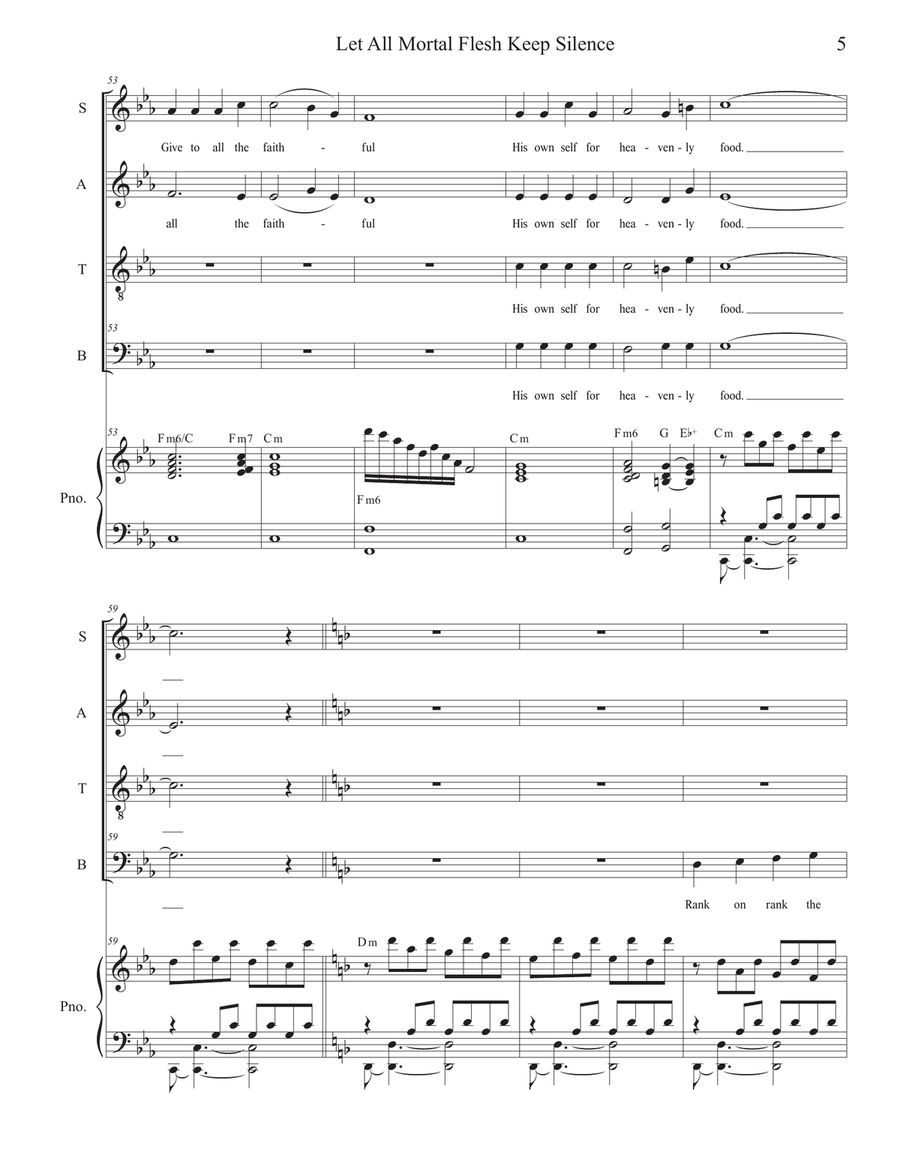 Let All Mortal Flesh Keep Silence (SATB)