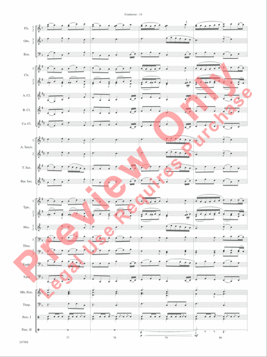 Wassail Concert Band scores gallery preview page 18
