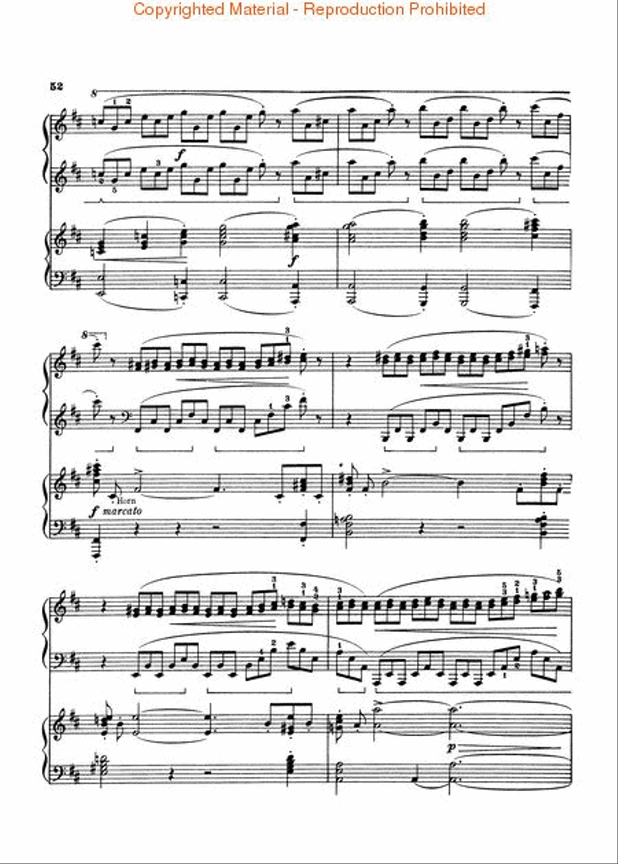 Concerto No. 1 in D Minor, Op. 15 (2-piano score) Piano scores gallery preview page 2
