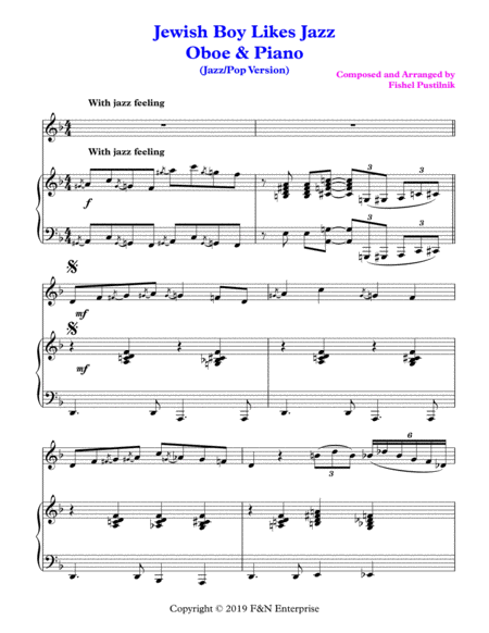 "Jewish Boy Likes Jazz"-Piano Background for Oboe and Piano-Video image number null