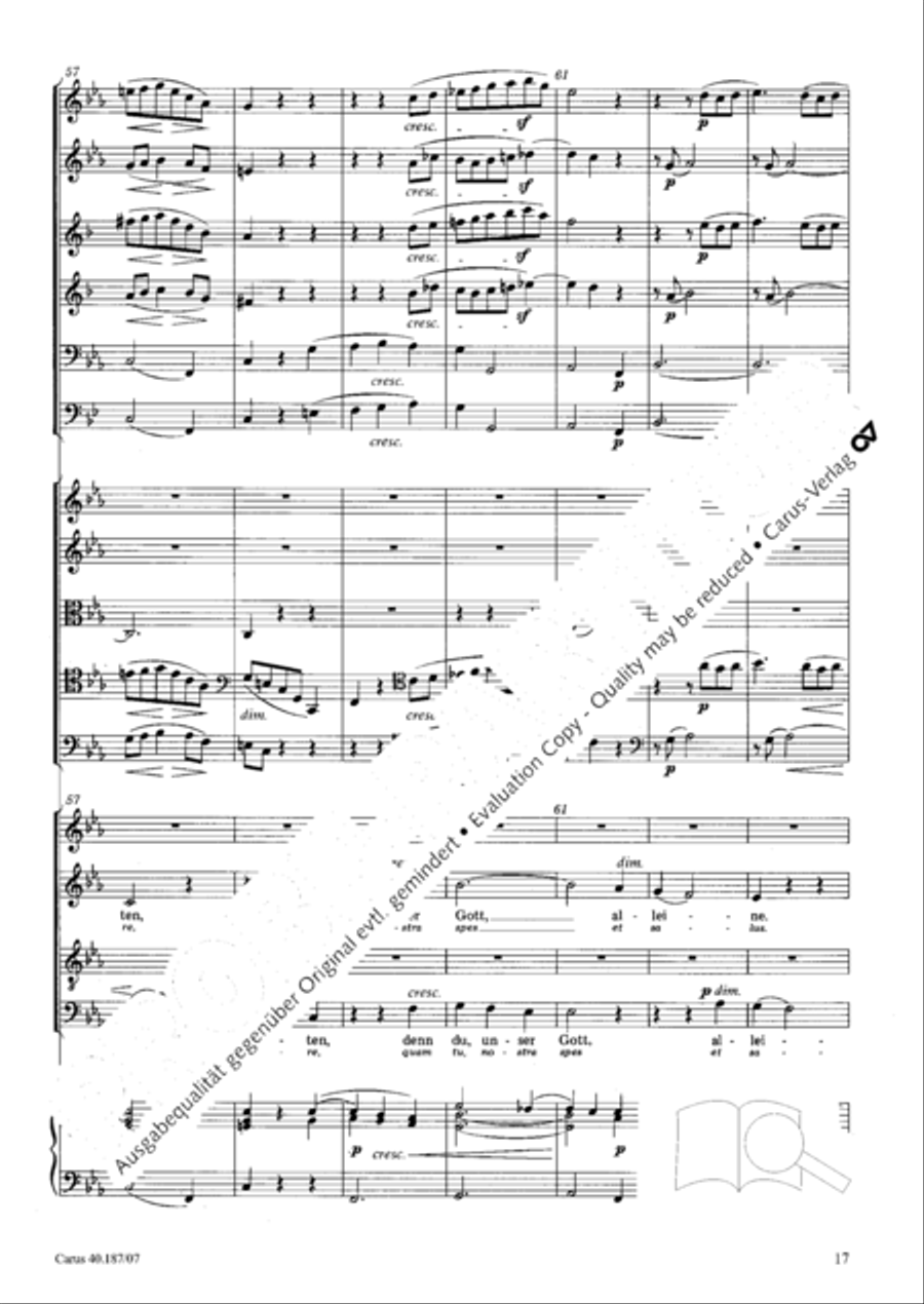 Verleih uns Frieden + Wir glauben all an einen Gott Orchestra scores gallery preview page 18