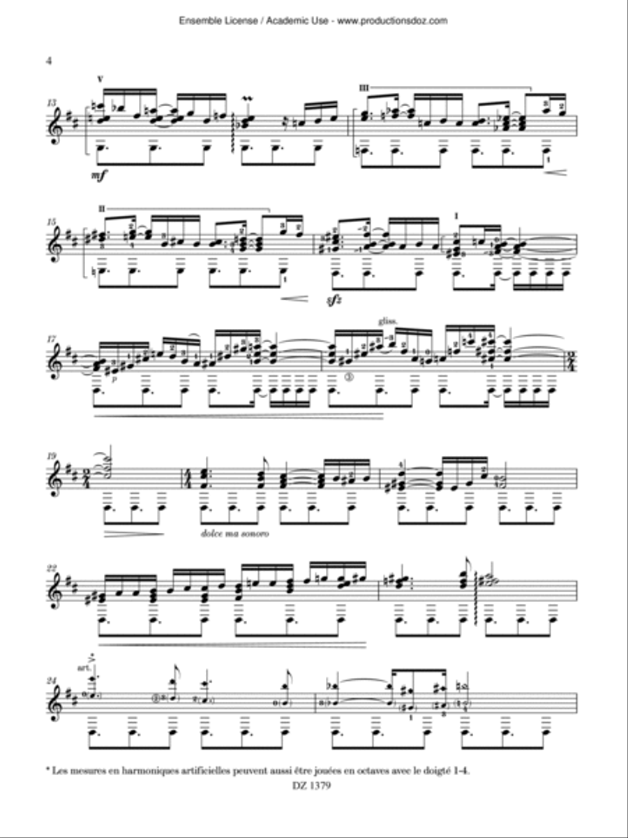 Mélopée, Danse nomade Mélopée, Danse nomade Classical Guitar scores gallery preview page 4