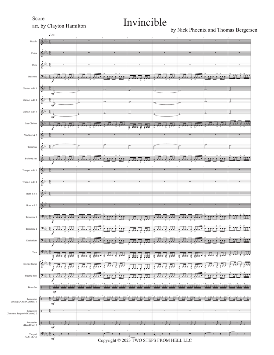 Invincible Concert Band scores gallery preview page 1