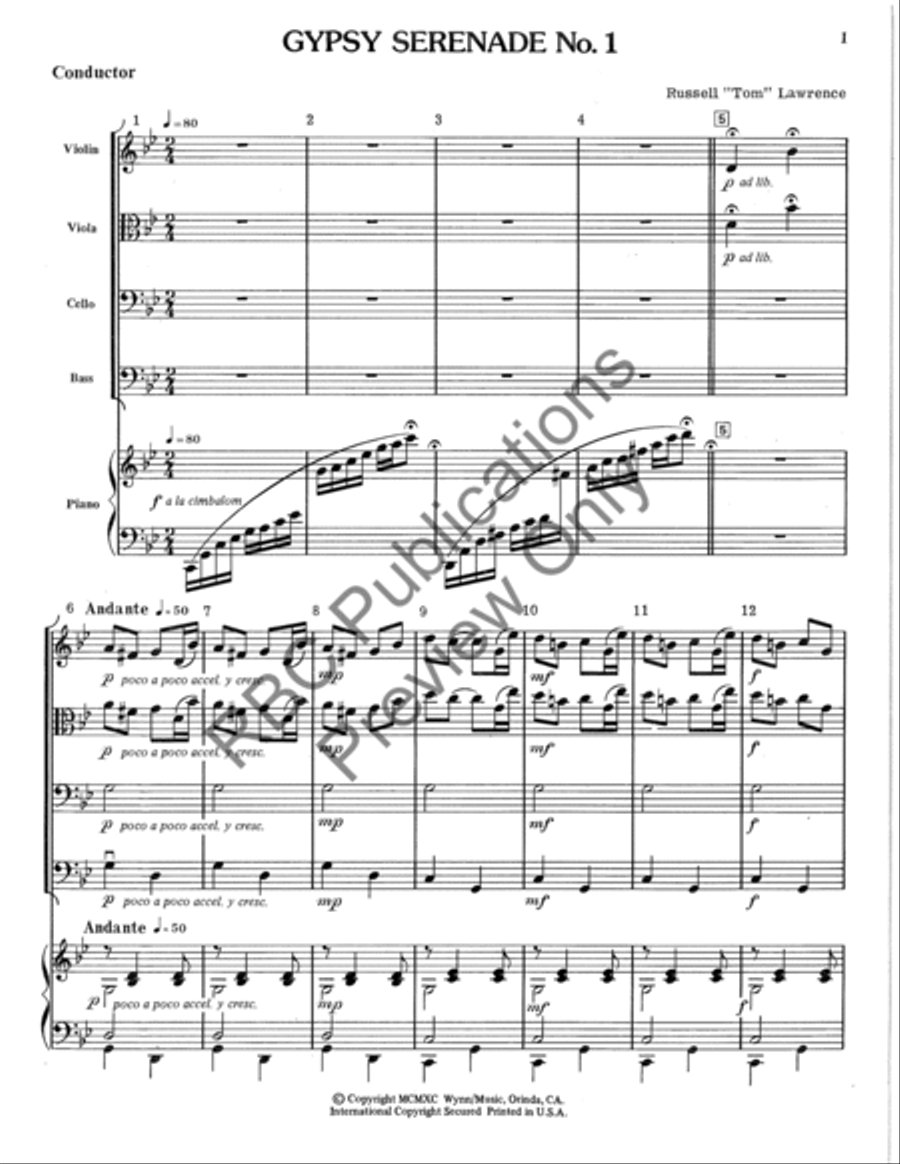 Gypsy Serenade (Score) Gypsy Serenade (Score) String Orchestra scores gallery preview page 2