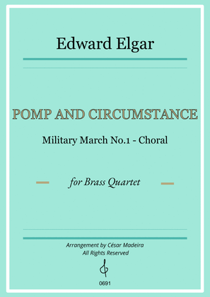Book cover for Pomp and Circumstance No.1 - Brass Quartet (Full Score) - Score Only