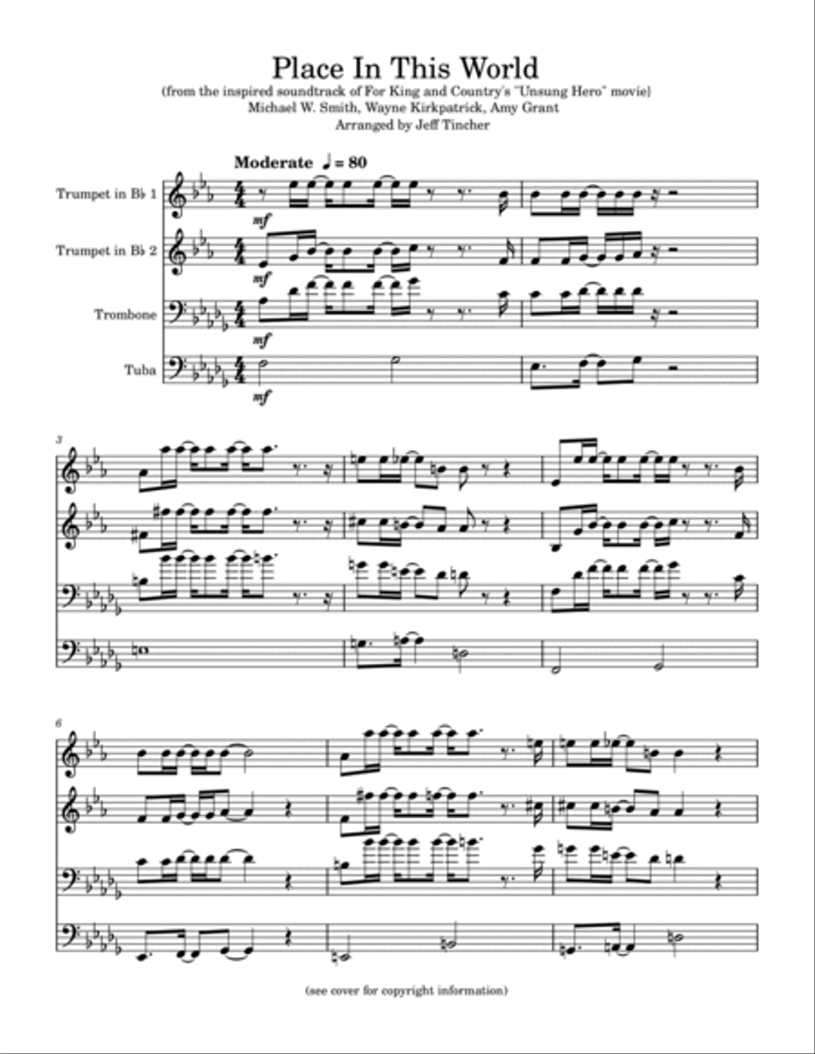 Place In This World Brass Quartet scores gallery preview page 2
