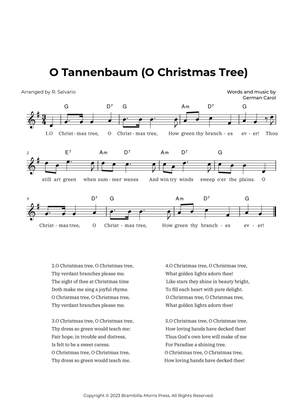 O Tannenbaum (O Christmas Tree) - Key of G Major