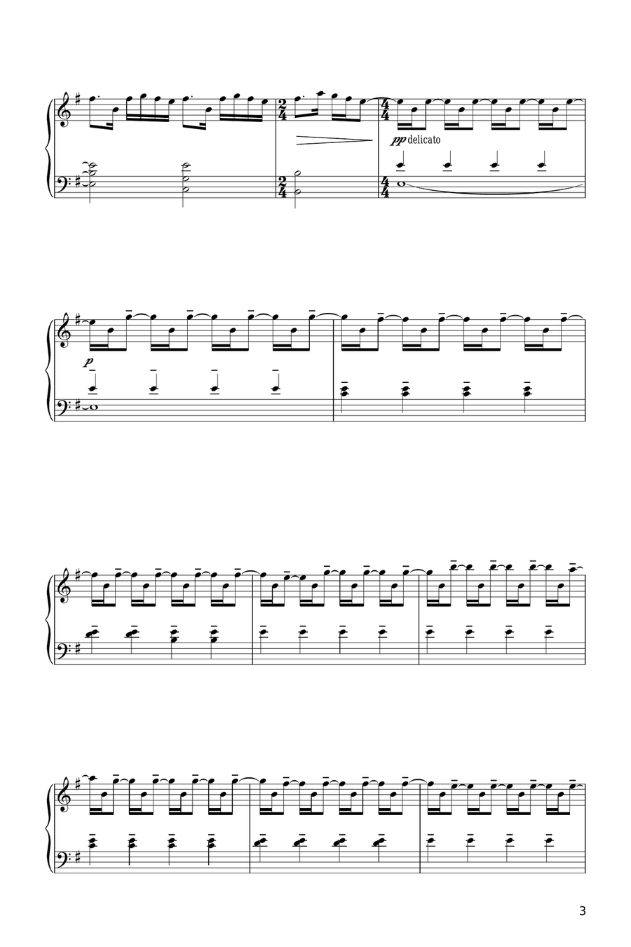 Andare Piano Solo scores gallery preview page 3