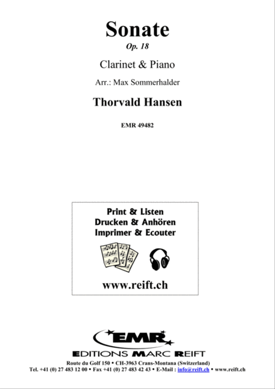 Sonate Clarinet Solo scores gallery preview page 1