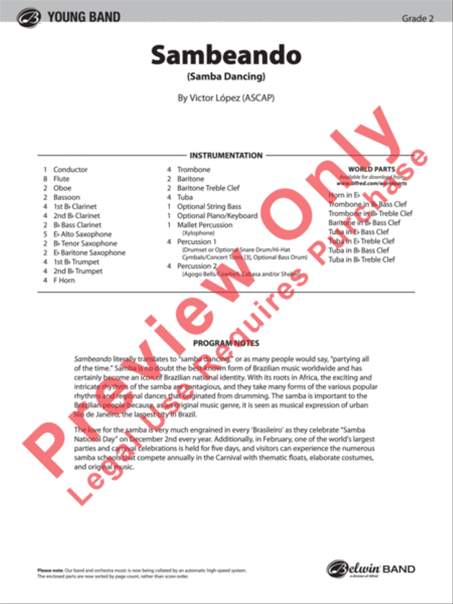 Sambeando Concert Band scores gallery preview page 2