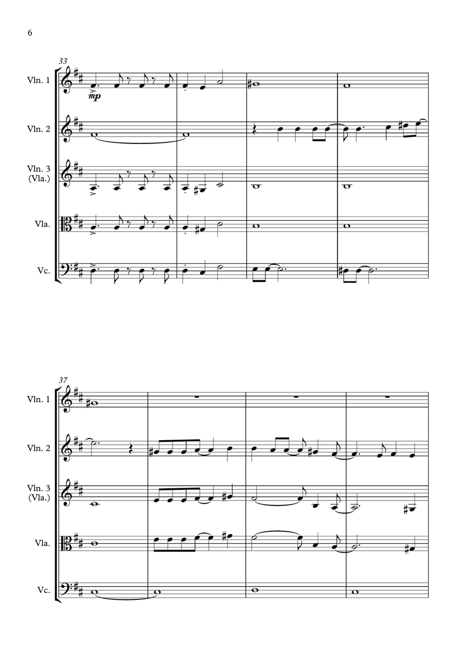 Africa Africa String Quartet scores gallery preview page 6