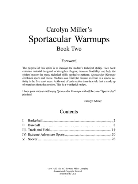 Sportacular Warm-Ups, Book 2