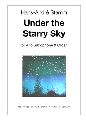 Book cover for Under the Starry Sky for saxophone & organ