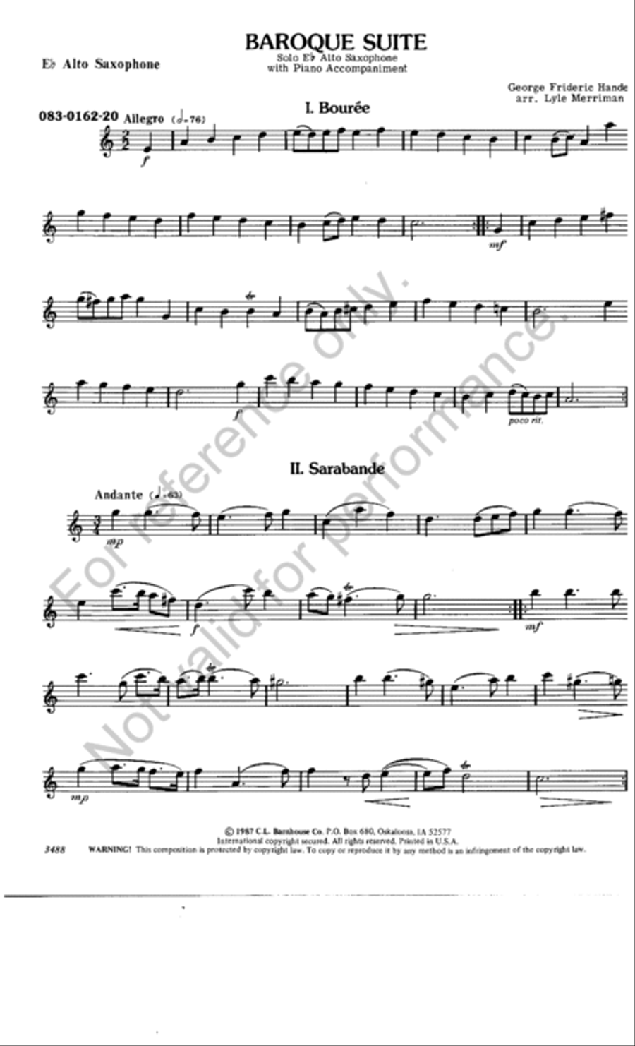Baroque Suite Alto Saxophone scores gallery preview page 2