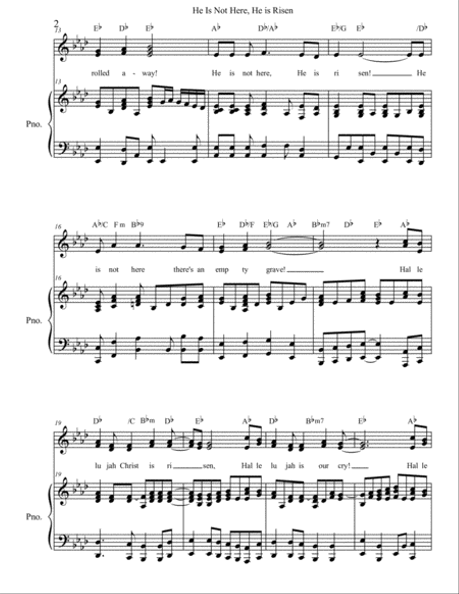He is Not Here, He is Risen! 3-Part scores gallery preview page 2