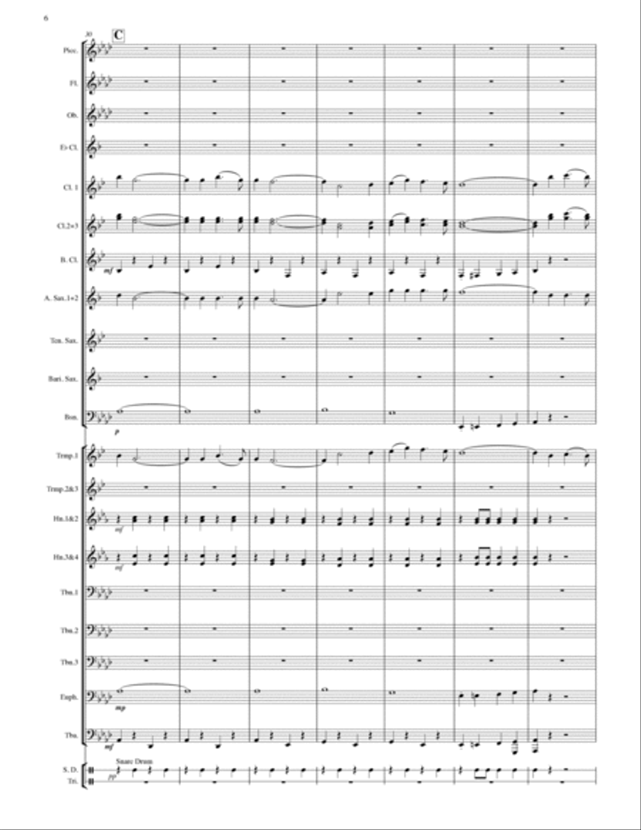 The Fight Song of Wossamotta U Concert Band scores gallery preview page 6