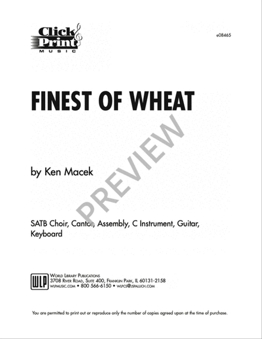 Finest of Wheat 4-Part scores gallery preview page 4