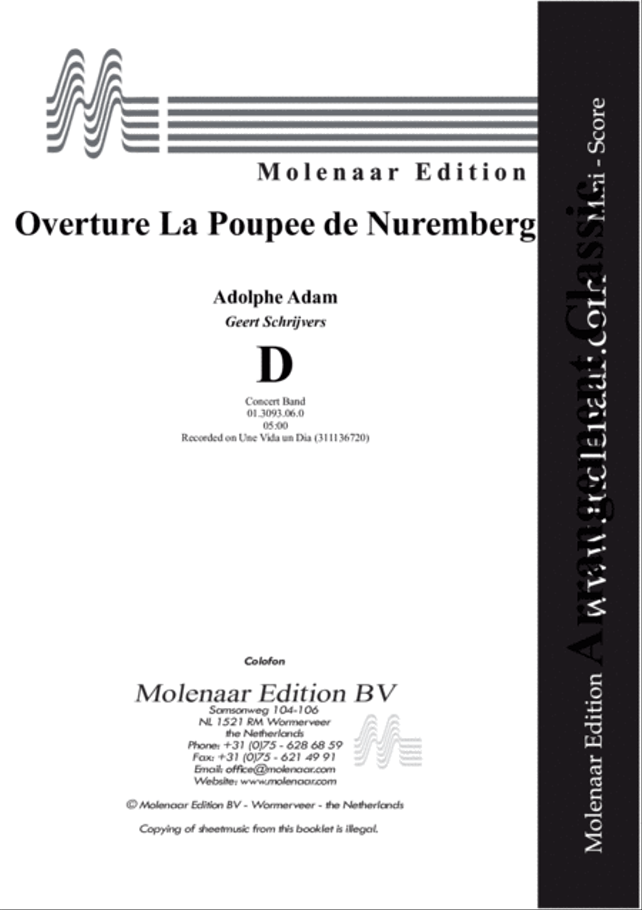 Overture La Poupee de Nuremberg Concert Band scores gallery preview page 2