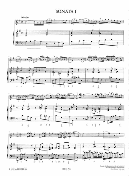 Sonates pour flutes et continuo op 2 volume 1