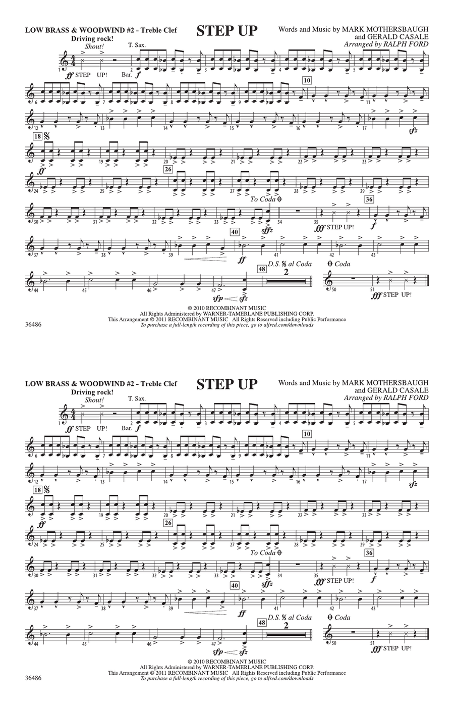 Step Up: Low Brass & Woodwinds #2 - Treble Clef