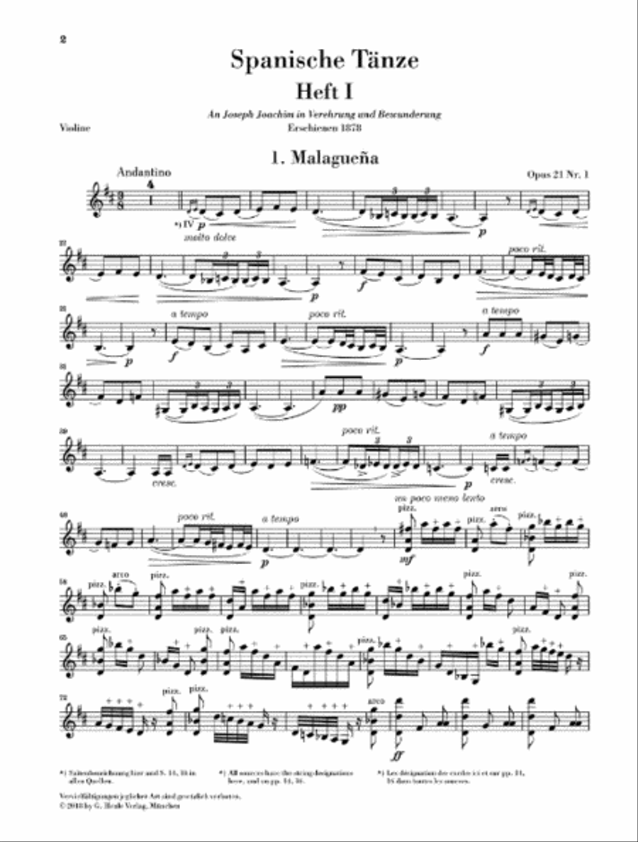 Spanish Dances Violin Solo scores gallery preview page 5