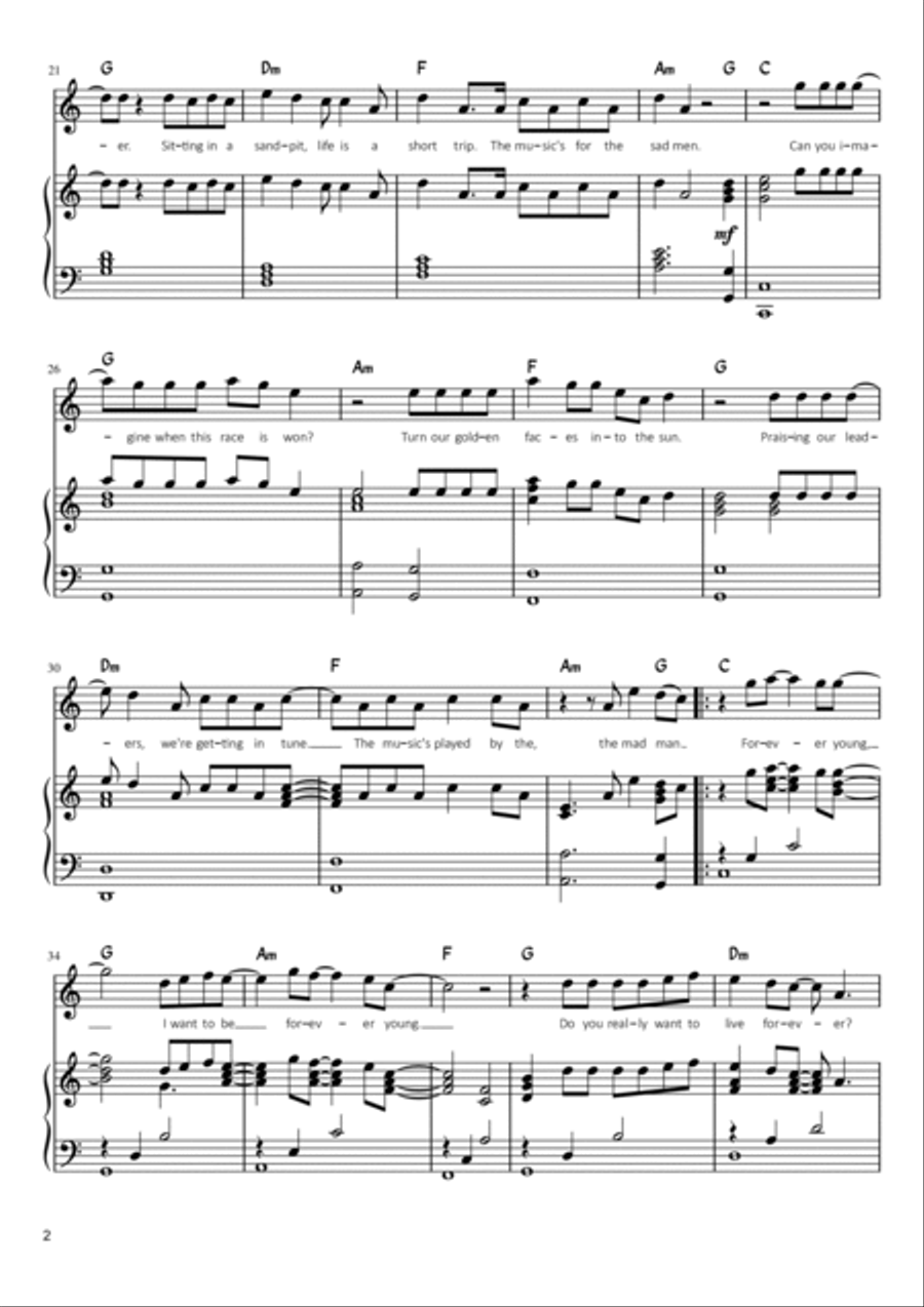 Forever Young Voice scores gallery preview page 2