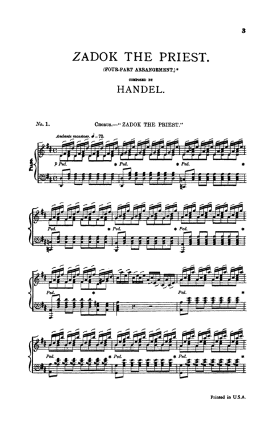 Zadok the Priest Zadok the Priest Choir scores gallery preview page 1