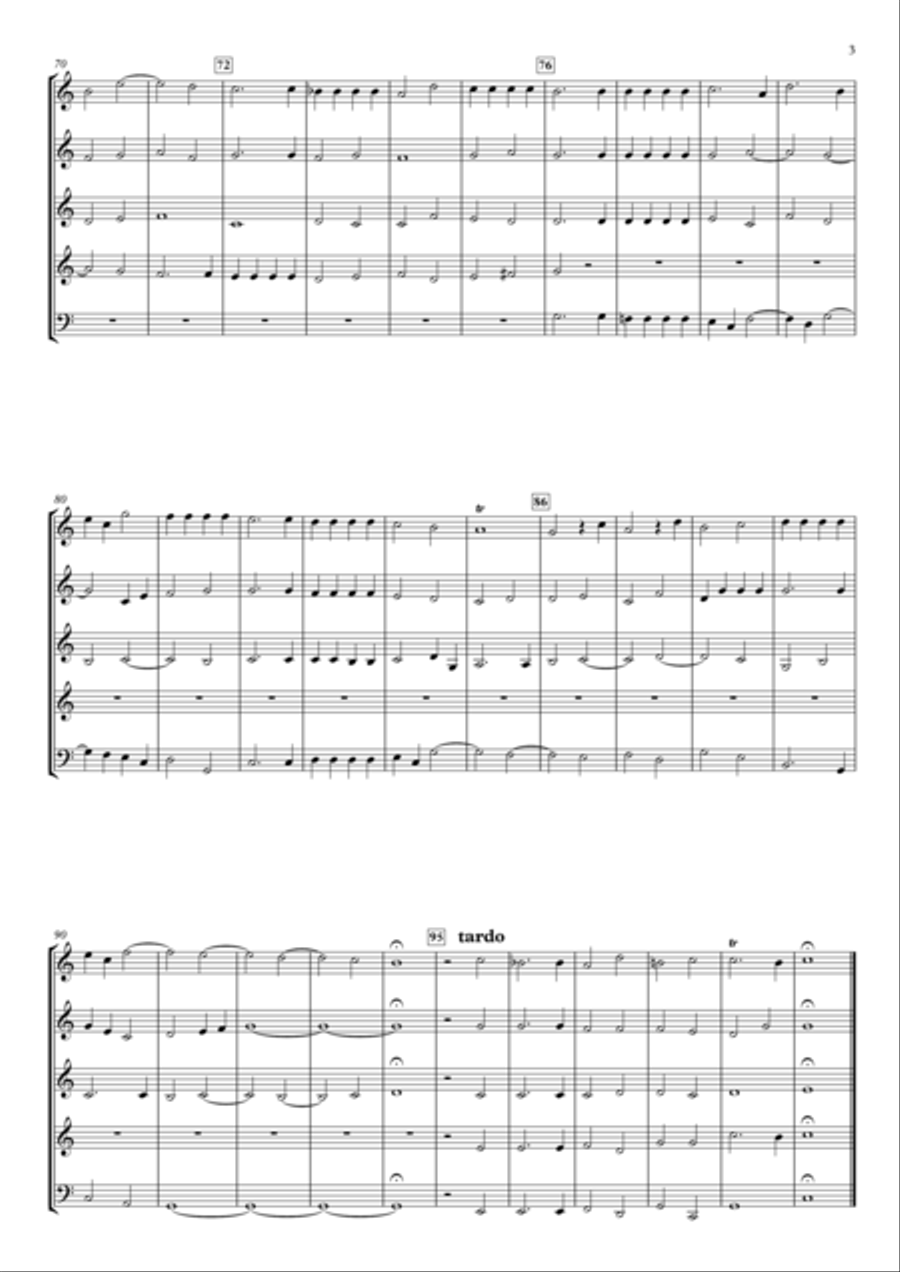Turmsonaten. 24 neue Quatrizinien 4. Fuga for Wind Quintet Woodwind Quintet scores gallery preview page 3