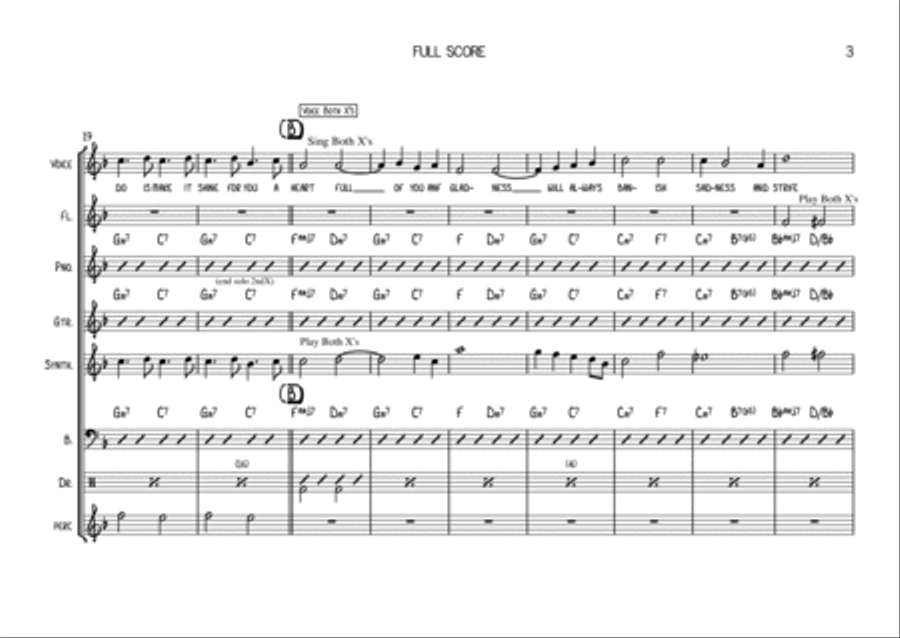 Look For the Silver Lining. Male Vocal and Small Band. As recorded by Rhys Meirion. Key of F Flute scores gallery preview page 3