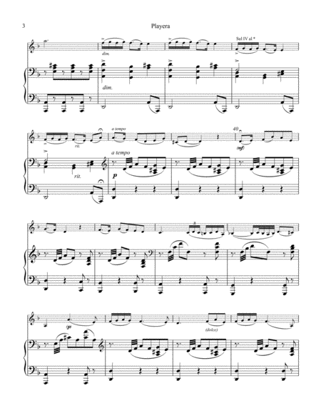 Playera Op. 23 for violin and piano