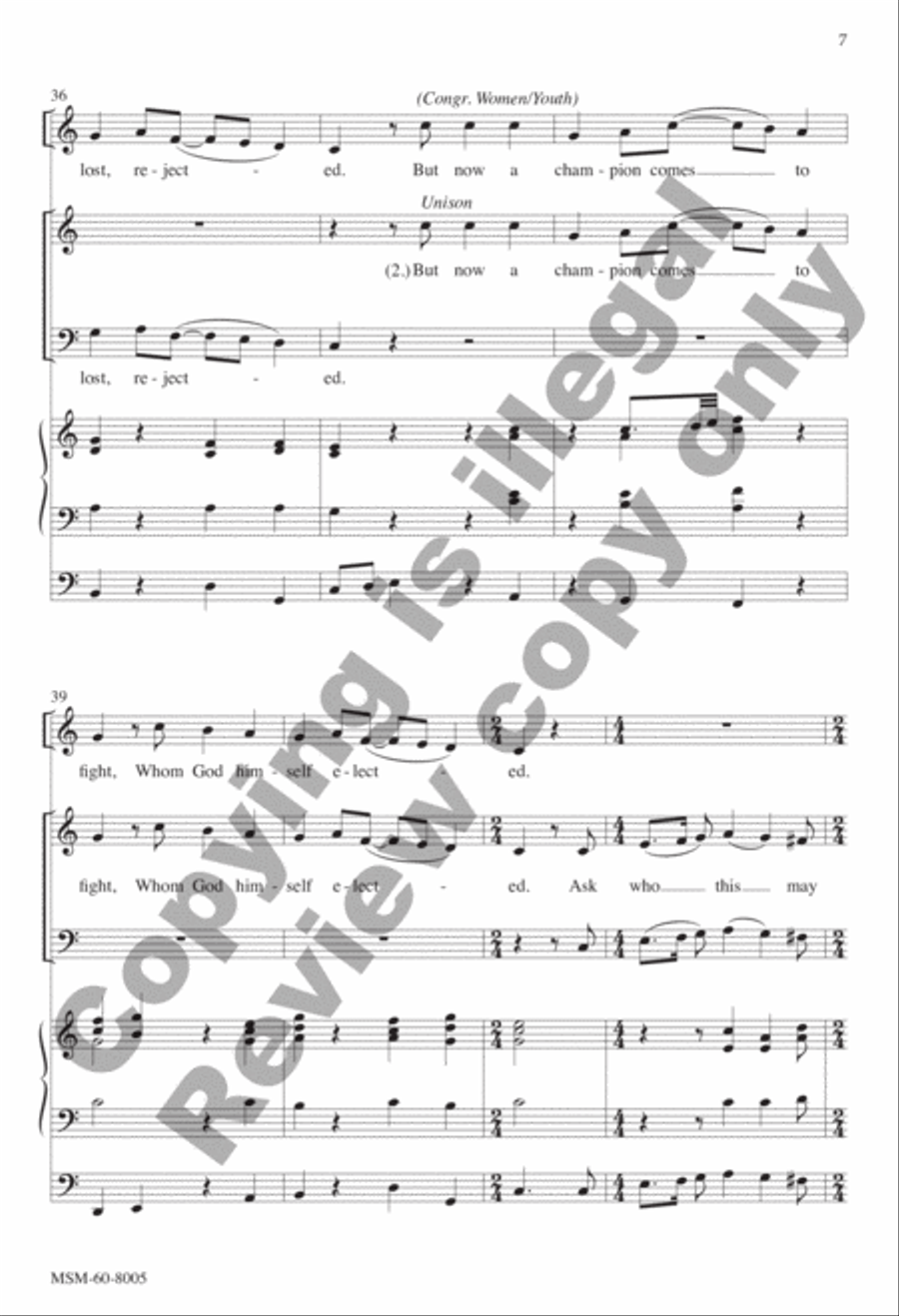 A Mighty Fortress Is Our God (Choral Score) 4-Part scores gallery preview page 7