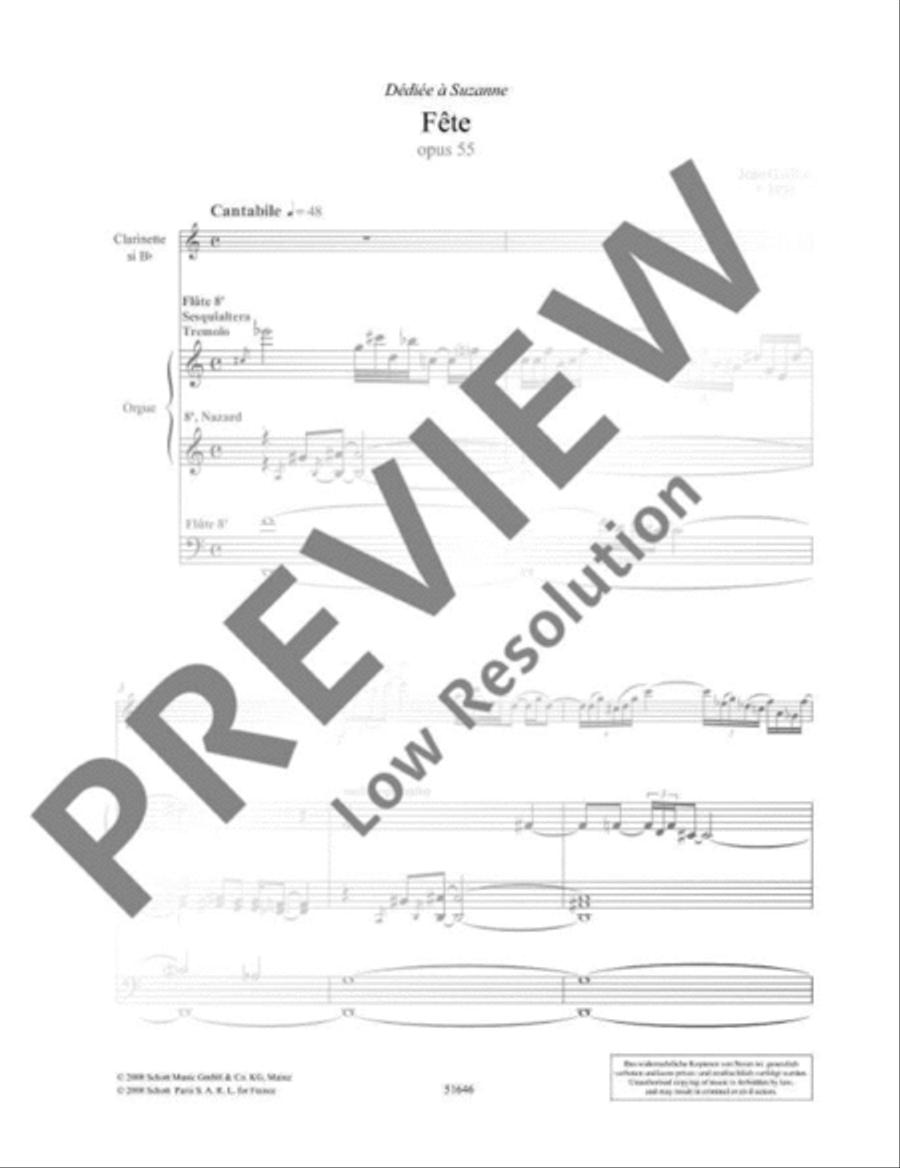 Fête B-Flat Clarinet scores gallery preview page 3