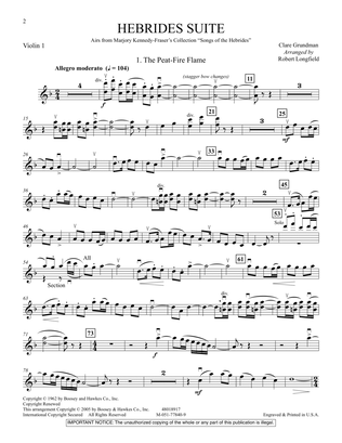 Hebrides Suite - Violin 1