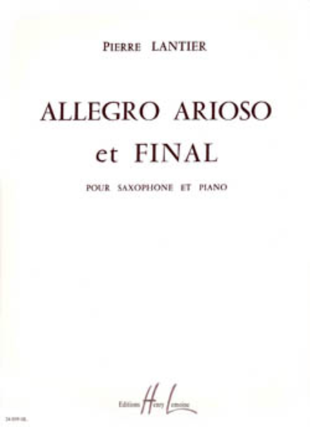 Allegro, Arioso Et Final