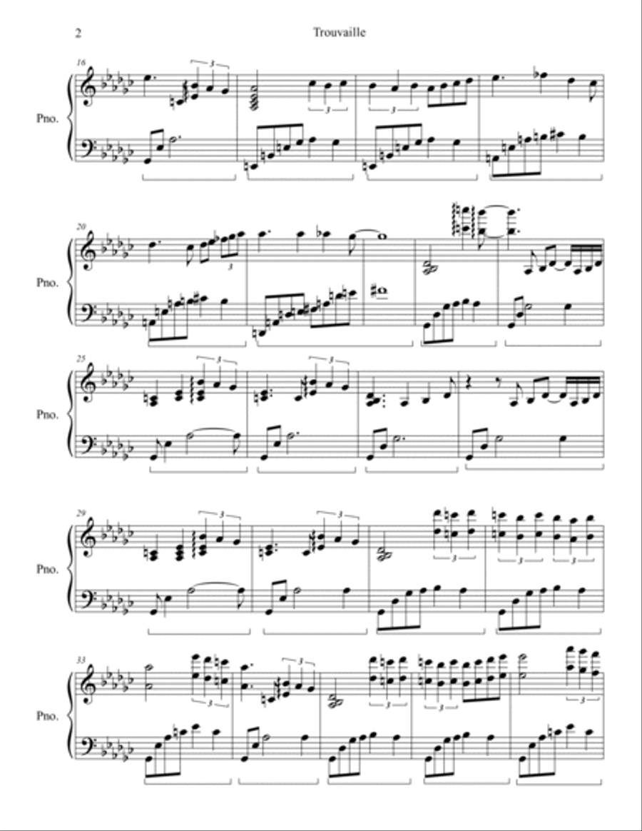 Trouvaille Piano Solo scores gallery preview page 2