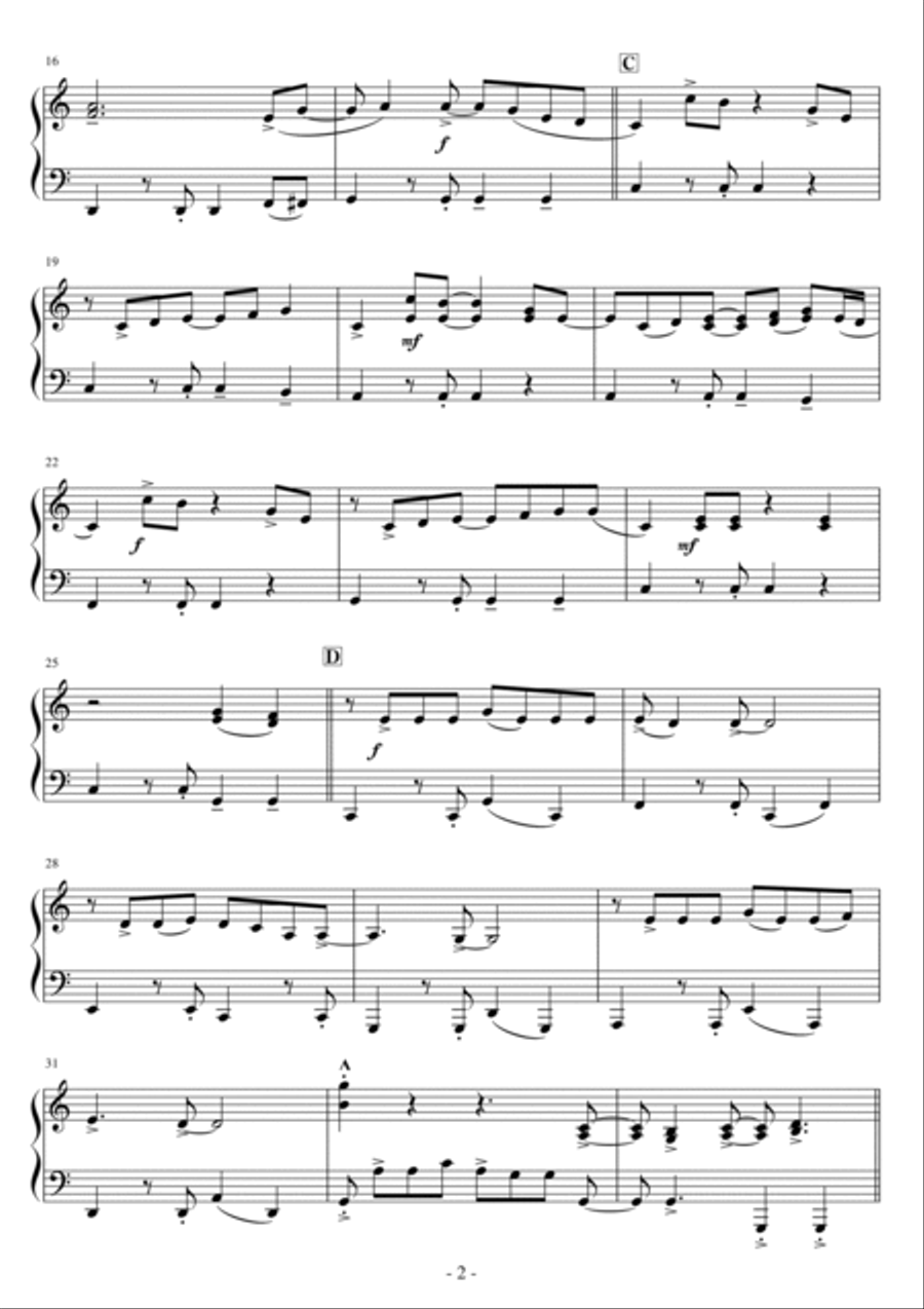 I Won't Say (i'm In Love) Easy Piano scores gallery preview page 2