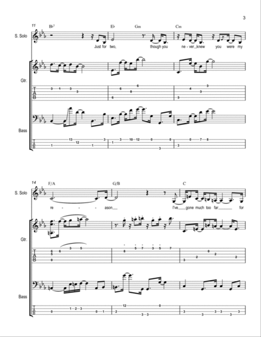Overjoyed Piano, Vocal, Guitar scores gallery preview page 3