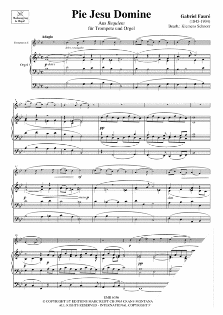 Pie Jesu Domine Cornet scores gallery preview page 4