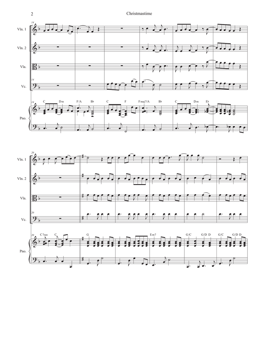 Christmastime String Quartet scores gallery preview page 2
