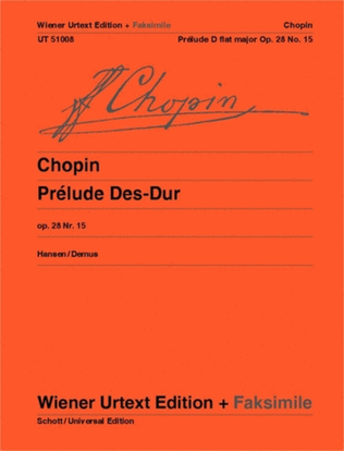 Book cover for Prelude in D flat major, op. 28, no. 15