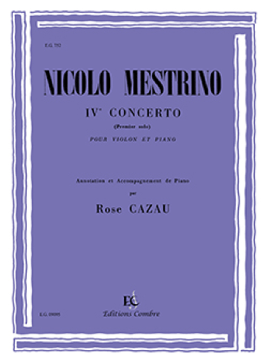 Concerto No. 4: solo no. 1 Violin Solo - Sheet Music