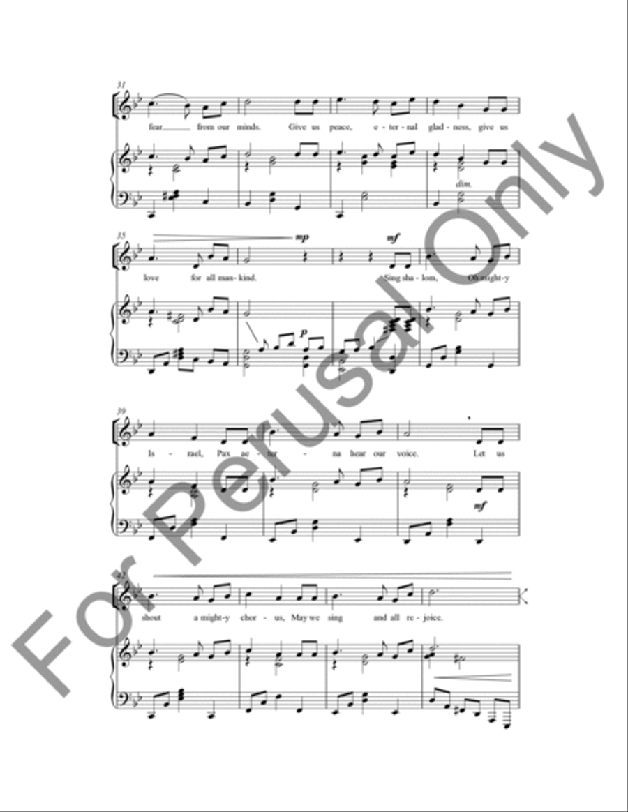 Peace (Choral Score) SA scores gallery preview page 4