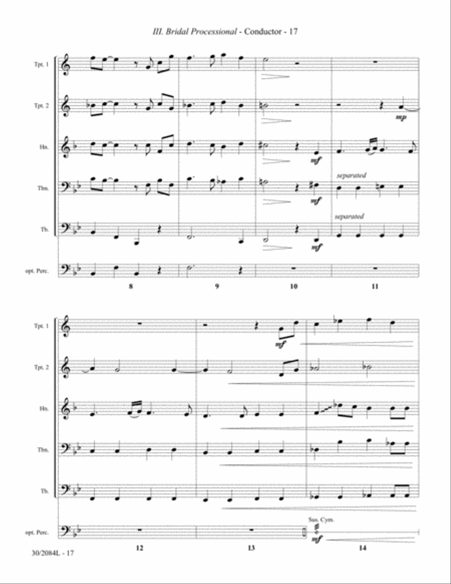 Wedding Suite for Brass Quintet Brass Quintet scores gallery preview page 10