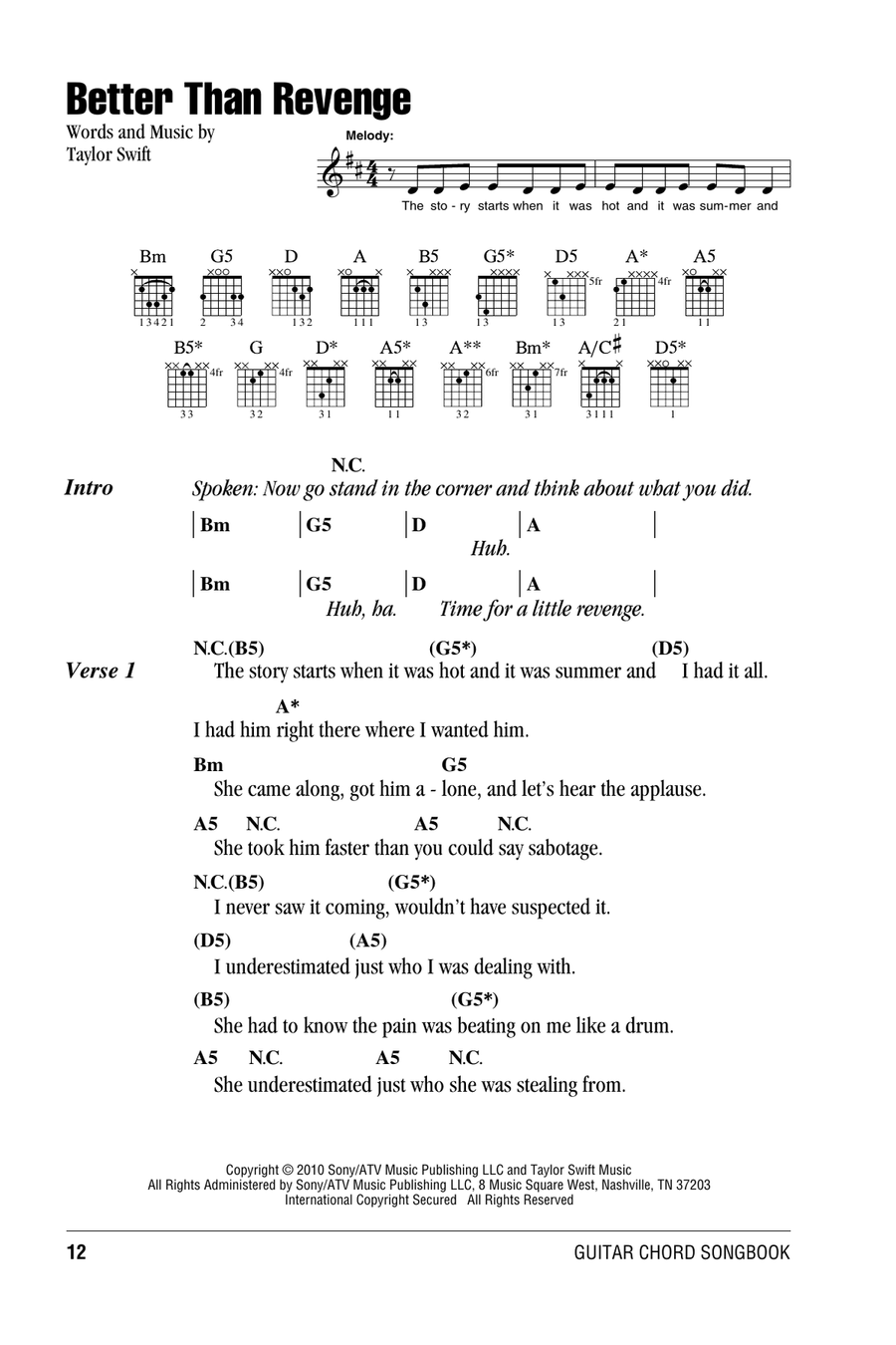 Better Than Revenge Acoustic Guitar scores gallery preview page 1