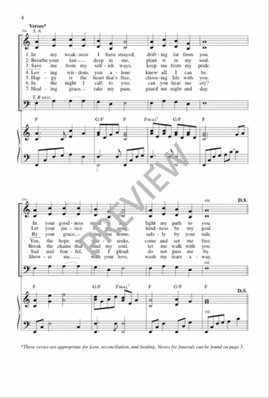 Quietly, Peacefully 4-Part scores gallery preview page 4