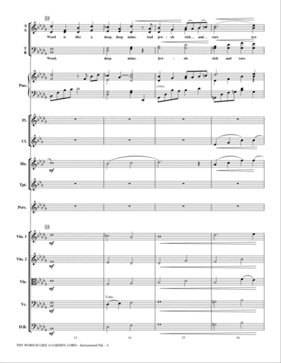Thy Word Is Like A Garden, Lord - Full Score Choir scores gallery preview page 4