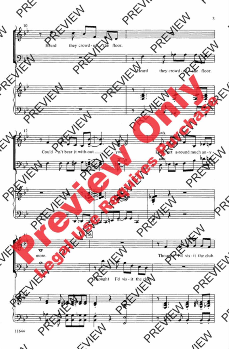 Don't Get Around Much Anymore 4-Part scores gallery preview page 3