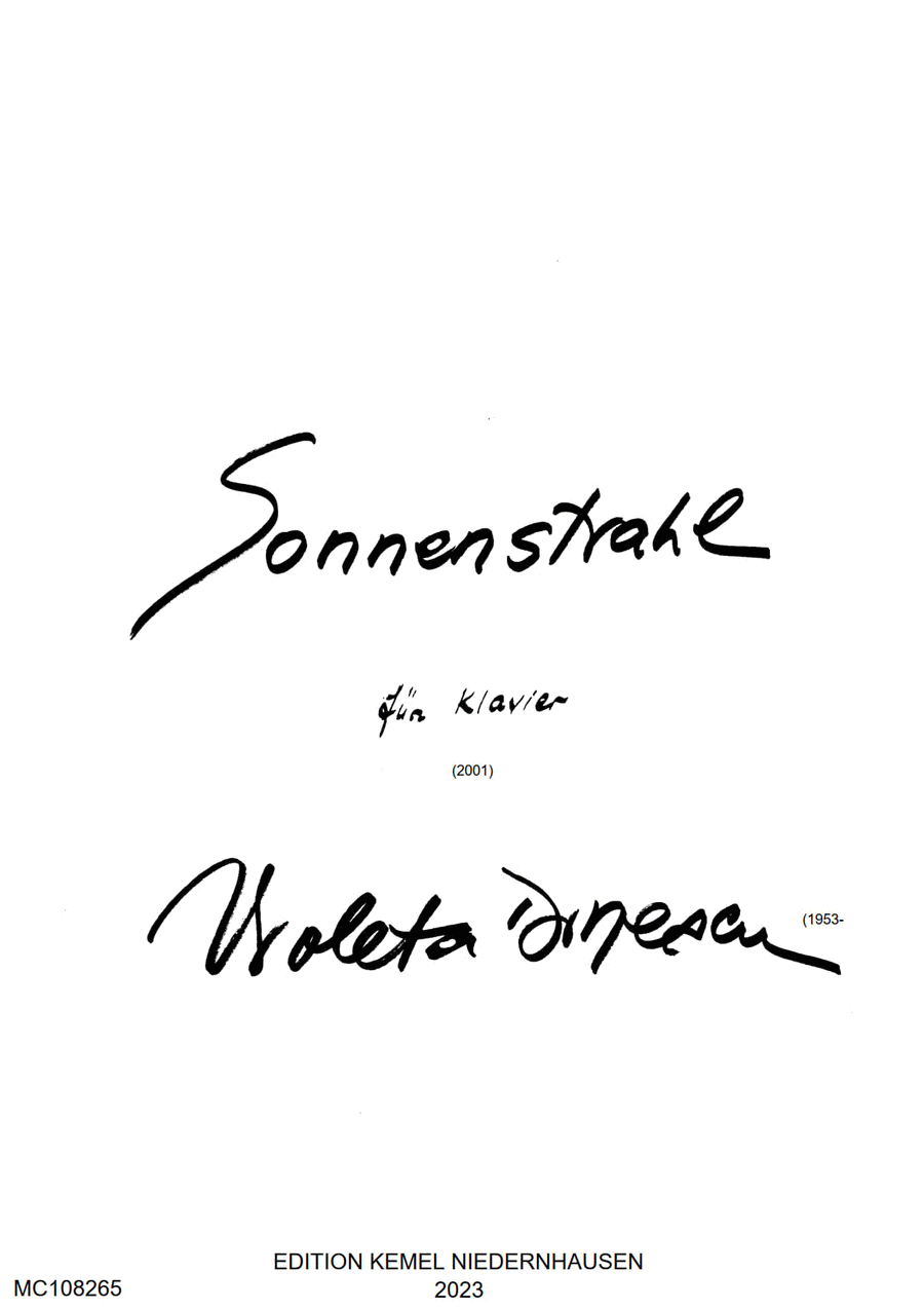 Sonnenstrahl Sonnenstrahl Piano Solo scores gallery preview page 1