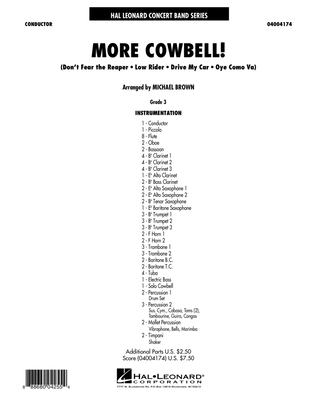 Book cover for More Cowbell! - Conductor Score (Full Score)